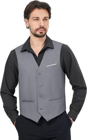 MAGE MALE Men's Dress Shirts Solid Long Sleeve Stretch Wrinkle-Free Formal Shirt Business Casual Button Down Tops in Kuwait