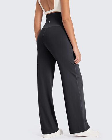 G4Free Maternity Pants Over The Belly Yoga Dress Work Pregnancy Pants Stretchy Lounge Wide Leg Trousers with Pockets in Saudi Arabia