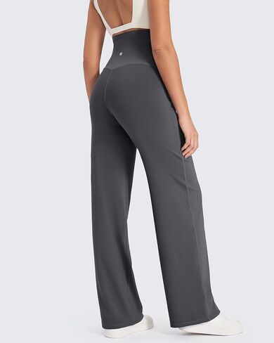G4Free Maternity Pants Over The Belly Yoga Dress Work Pregnancy Pants Stretchy Lounge Wide Leg Trousers with Pockets in Saudi Arabia