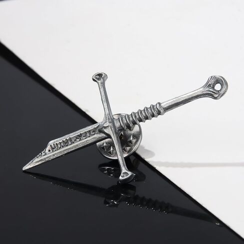 2PC LOTR Narsil Broken Sword pins - The Lord of the Rings - Good Luck Sword Pins for Women Men Friends in Kuwait