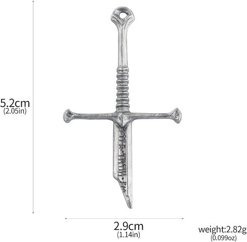 2PC LOTR Narsil Broken Sword pins - The Lord of the Rings - Good Luck Sword Pins for Women Men Friends in Kuwait