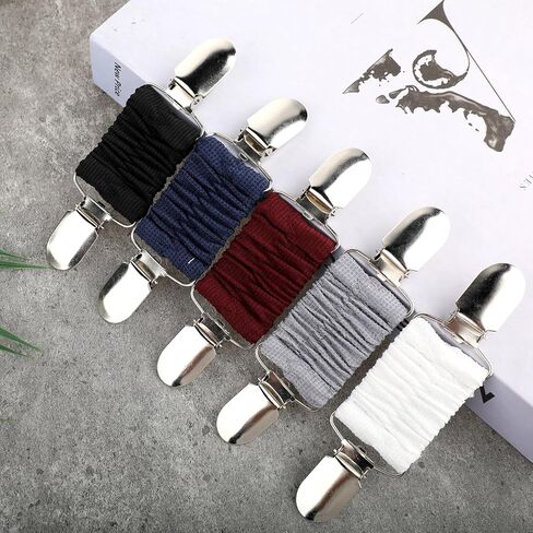 5 Pcs Elastic Dress Clips Back Cinch Set Sweater Clips Vintage Elastic Shawl Cardigan Collar Clips Clothing Cinch Clip Waist Cincher Clip for Women Adjuster Clip for Sweater Shawl Retro Cardigan in Saudi Arabia