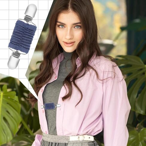 5 Pcs Elastic Dress Clips Back Cinch Set Sweater Clips Vintage Elastic Shawl Cardigan Collar Clips Clothing Cinch Clip Waist Cincher Clip for Women Adjuster Clip for Sweater Shawl Retro Cardigan in Saudi Arabia