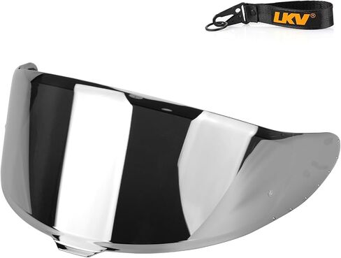LKV Motorcycle Helmet Visor Replacement RF-1400 Face Shield UV Protection for RF 1400 CWR-F2 NXR2 Z8 (Chrome Silver) in Saudi Arabia