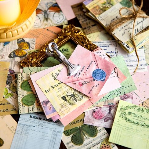 Vintage Scrapbooking Stickers and Paper 400PCS,Vintage Scrapbook Paper Materials for Cottagecore Junk Journal Supplies,Aesthetic Craft Paper for Art Craft Notebook Album Invitations Journals Planners in Kuwait