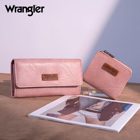 Montana West X Wrangler Cow Print Tote Bag and Minimalist Large Small Wallets Set for Women in Kuwait
