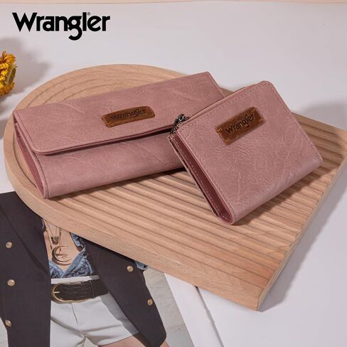 Montana West X Wrangler Cow Print Tote Bag and Minimalist Large Small Wallets Set for Women in Kuwait