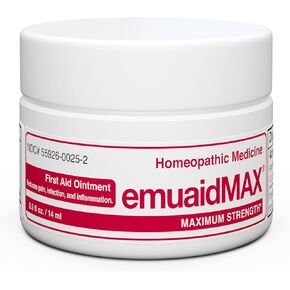 emuaid EMUAIDMAX Ointment 16oz - Eczema Cream. Maximum Strength Treatment. Use Max Strength for Athletes Foot, Psoriasis, Jock Itch, Anti Itch, Rash