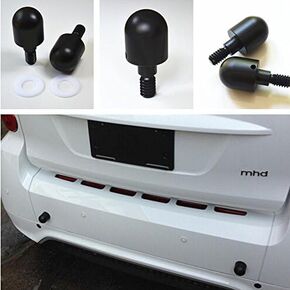 Car Bumper Nail Guard Protectors Anti Collision for Smart,Pack of 2 (Cone, Black)