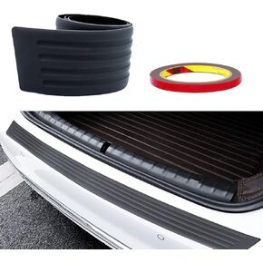 Rear Bumper Protector Universal Black Rubber Back Bumper Protector Guard Trim Cover Strip for Cars SUV Pickup Truck, 90cm*8cm*0.3cm, 1 Pcs