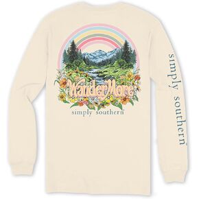 Simply Southern Wander More - Mountains - Rainbow - Adult Long Sleeve