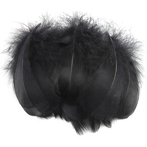 Wepetyo 300 Pcs Feathers Crafts for DIY Craft,Goose Feathers Bulk,Feathers for Crafts for Wedding Home Party Decorations(Lake Blue)