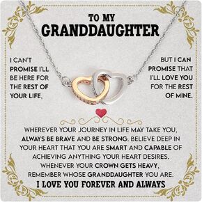 Larvincy Granddaughter Gifts from Grandma Grandpa, To My Granddaughter Necklace, Grandma Granddaughter Jewelry, Birthday Gift for Granddaughter, Graduation, Confirmation Gifts for Teenager in Kuwait
