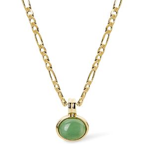 Ana Luisa Gold Gemstone Necklace - Meesh - 14K Gold Plated Necklace With Green Stone Pendant - Hypoallergenic, Water-Resistant, Tarnish-Free - Necklaces for Women, Lobster Clasp - Women Gift Ideas