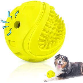 TROUSKAIG Indestructible Dog Balls Treat Dispensing Dog Toys for Aggressive Chewers Large Breed, Interactive Dog Treat Ball, Tough Dog Chew Toys for Aggressive Chewers,Rubber Food Dispensing Dog Toys