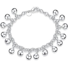 Fashion Jewelry 925 Silver Plated Adjustable Bells Chain Bracelet/Anklet for Women