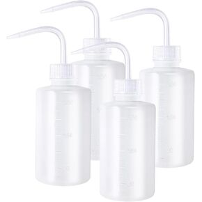 WZPB Tattoo Wash Bottle 250ml Squeeze Bottle, 4Pcs Rinse Bottle Watering Tools, Plastic Squeeze Washing Bottle, Irrigation Squeeze Sprinkling Can Wash Plant Bottle (250ml / 8OZ / 4 Bottle)