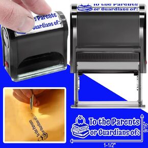 Self-Inking to-The-Parents-of-Stamps Rubber Teacher Grading Stamps for School Supplies,to The Parents of Teacher Stamps for Teacher Supply,to The Parents of Stamp for Parents Envelopes,Blue