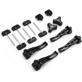 Replacement Fixing Parts Universal Accessories Tonneau Cover Clamp for Hard Tri-Fold Tonneau Pickup Truck Bed Cover Rear Front Clamp Black T-Bolts