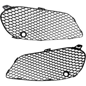 TRQ Fog Light Hole Cover Set Compatible with 2015-2018 Mercedes-Benz C300 2015 C400