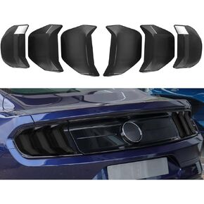 Danti Tail Light Lamp Cover for Ford Mustang 2018-2023 Guard Trim Frame Bezels Decoration Accessories (6pcs,Smoked Black)