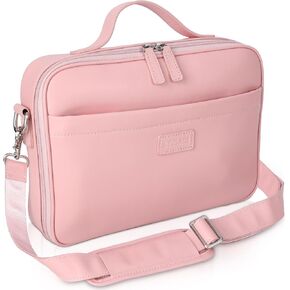 Polare Pink Full Grain Napa Leather Bible Cover for Women Lady Soft Christian Religious Carrying Church Bag Large Journal Case Book Protective Holder with YKK Zippers