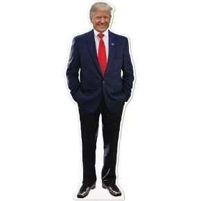 Beistle Donald Trump 2024 Republican Candidate Life-Size Stand-Up, 6' 6" x 3' 6" - Corrugated Cardboard Cutout with Easel for Political Presidential Rallies, Events, and Campaigns