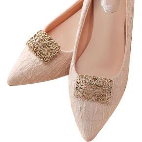 Flyonce Vintage Shoe Clips for Wedding Party Sparkly Crystal Retro Decarative Shoe Clip Dress Shoes Jewelry Clips Shoe Accessories for Pumps Flats 2 Pcs