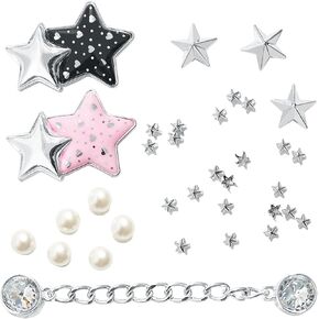 Cute Shoe Charms Compatible with Crocs Clog Sandals Summer Shoe Decoration Charms, Cute Designer Charms Bling Shoes Jewelry Charms for Girls Kids Teens Adults Women