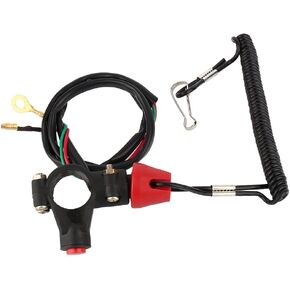 Engine Kill Stop Switch, Motor Kill Stop Switch & Safety Tether 12V CO for Motor ATV Boat