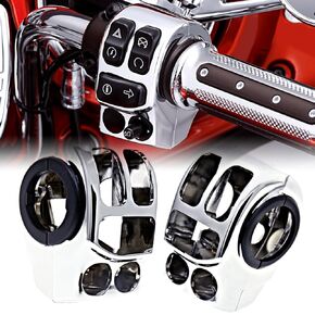 Chrome Handlebar Control Switch Housings for Harley Touring Street Glide 14-23