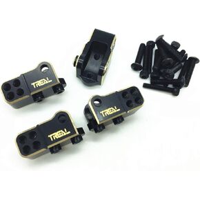 Treal Brass Front and Rear Lower Shock Suspension Link Mounts 4p for Element Enduro RC (Black) in Kuwait