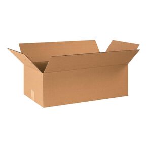 Aviditi 24128R Corrugated Cardboard Box 24" L x 12" W x 8" H, Kraft, For Shipping, Packing and Moving (Pack of 25)