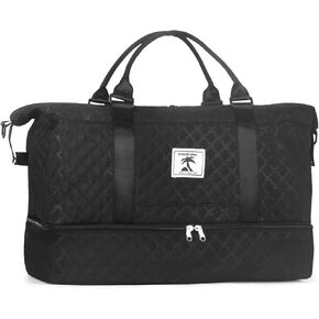 Large Weekender Bags for Women - Waterproof Duffle with Shoe Compartment