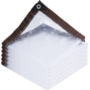 10' x 13' Clear Poly Tarp Heavy Duty with Grommets for Henhouse Porch Greenhouse Camping