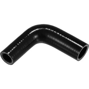 X AUTOHAUX 1 Pcs 19mm/0.75"-25mm/0.98" ID 90mm/3.54" Length 90 Degrees Black Car Silicone Hose Coolant Hose Universal