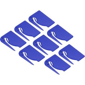 PATIKIL Letter Opener Envelope Slitter, 8 Pcs Mail Slitter with Razor Safe Mail Opener for Envelope Paper Package Open for Home, Office Blue