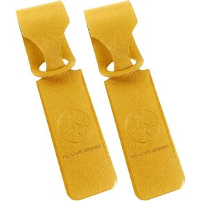TABITORA Luggage Tags for Suitcase Travel Bag Labels PU Leather Privacy Protection 4pc