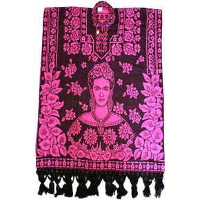 Del Mex Hand Woven Mexican Shawl Poncho Gaban Frida