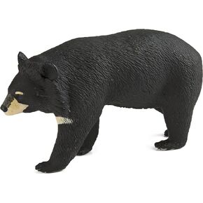 Safari Ltd. Moon Bear Figurine - Hand-Painted 4.5" Asian Black Bear Model Figure - Educational Toy for Boys, Girls & Kids Ages 3+