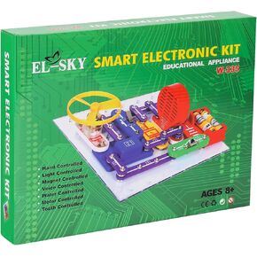 ELSKY 335 Electronics Discovery Kit - Circuits Experiments and Smart Blocks for Kids to Build DIY Electric Circuits