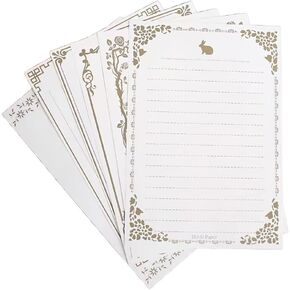 Retro Letter Paper, Stamping Letter Writing Paper,Romantic Vintage Love Letter Writing Paper,Ins Stationary Paper,Gift Letter Paper,100GSM Paper(8 Sheets)(Kraft Paper）