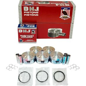 DNJ PRK3122 Piston and Ring Kit For 2004-2006 Chevrolet GMC Hummer Isuzu Canyon Colorado H3 i-350 3.5L L5 DOHC 20V Naturally Aspirated