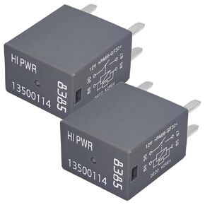 Relay 13500114/8385 (Pack of 2) - 12VDC 40A 4-Pin Relay for Air Conditioning Fan - Compatible with GM Vehicles Buick, GMC, Cadillac, Hummer, Saturn, Oldsmobile, Pontiac, Chevrolet