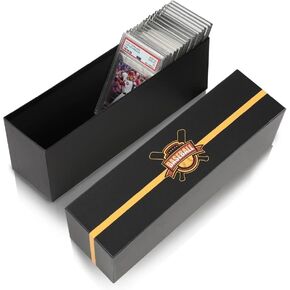 G-PLUS Graded Cards Holder Container Graded Card Storage Box Holds 50-55 Black