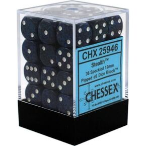 DND Dice Set-Chessex D&D Dice-12mm Speckled Stealth Plastic Polyhedral Dice Set-Dungeons and Dragons Dice Includes 36 Dice – D6, Various (CHX25946)