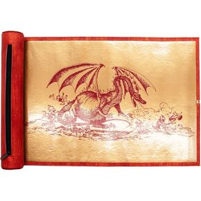 Ultra PRO - 50th Anniversary Dice Scroll for Dungeons & Dragons, mat, Durable Storage, Compact Holder, RPG Gaming, Collectible D&D Accessory, Portable Organizer, Secure tie Strap