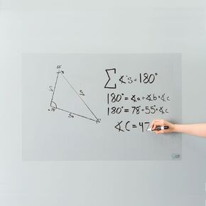 Think Board Clear Whiteboard Wall Sticker 2’x3’ – Self-Adhesive Transparent Peel & Stick Decal – Dry Erase Removable Message Board for Home, Office & Dorms – Great for Organizing & Brainstorming 24x36