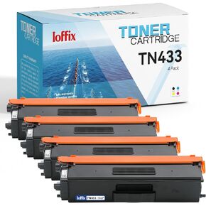 TN433 Toner Cartridges Set Compatible for Brother TN-433 TN-431 TN431 MFC-L8900Cdw Series Printer (Black Cyan Magenta Yellow, 4 Pack)