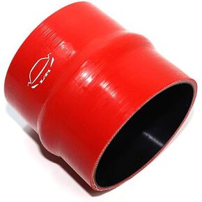 LTI Universal (127mm) 5" ID Straight Hump Coupler Silicone Hose 4-Ply Reinforced High Performance 102mm Length (5" RED)